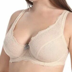 Claudette Love Bardot Unlined Underwire Plunge Bra In Blondie 36D